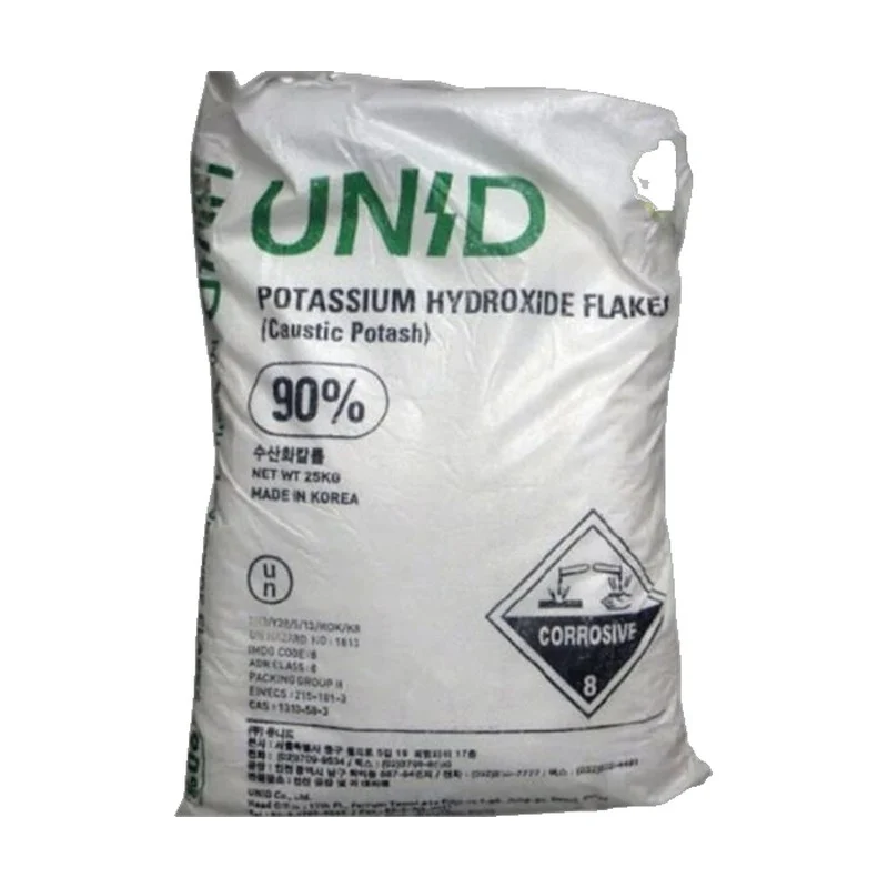 KOH - Potassium hydroxide 90%, Đài Loan, Hàn Quốc, 25kg/bao