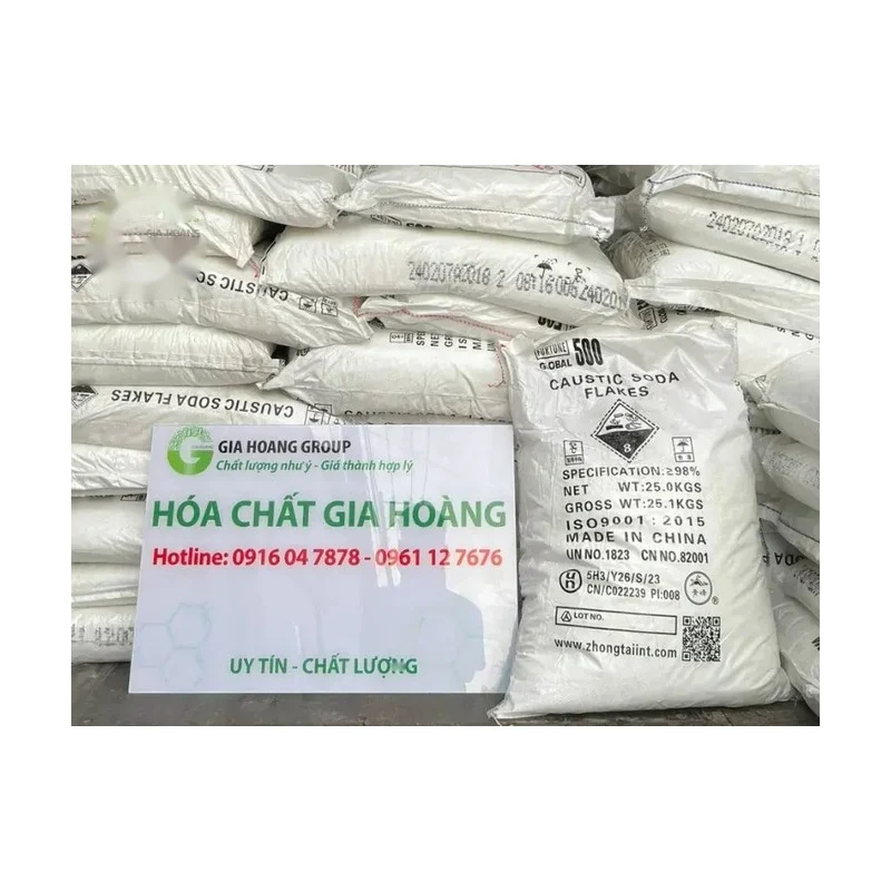 Hóa chất xút vảy NaOH 99% - Natri Hydroxit, Trung Quốc