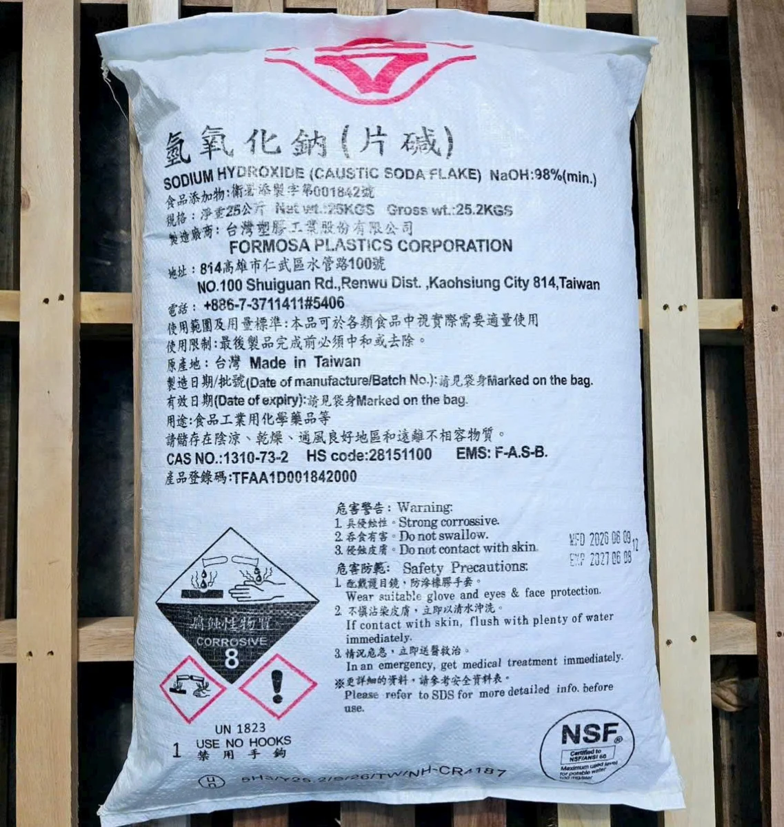 Xút Vảy Caustic Soda Flakes 98% NaOH Formoso Đài Loan  — Ảnh 10