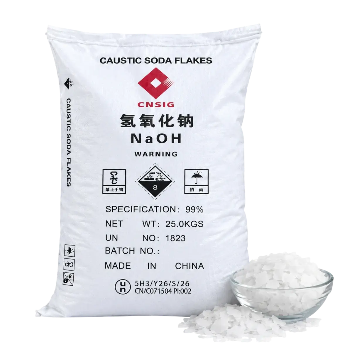 Xút vảy nội mông CAUSTIC SODA FLAKES CNSIG 99% Trung Quốc