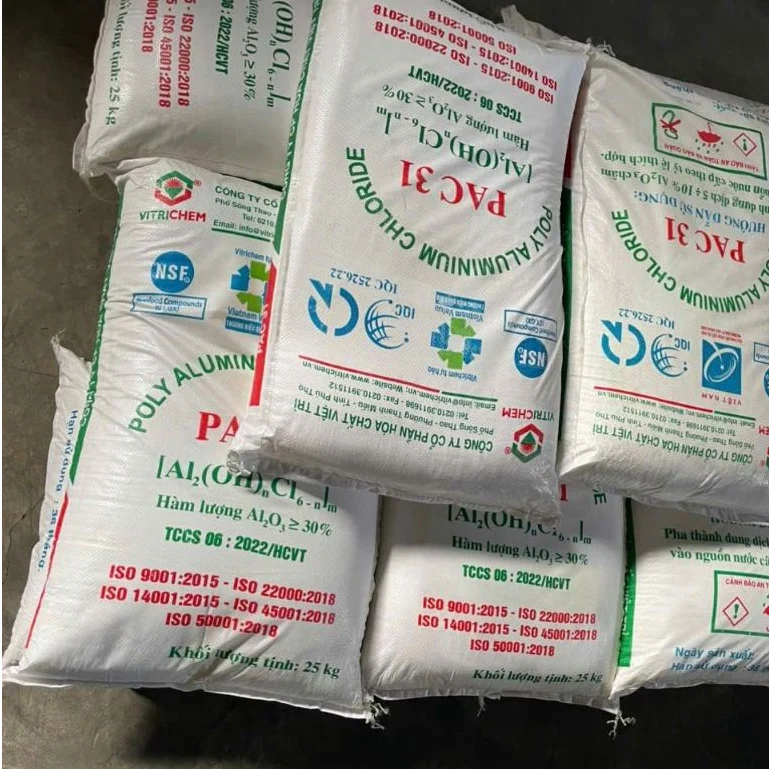 Poly Aluminium Chloride PAC, Việt Trì, 25kg/bao — Ảnh 3