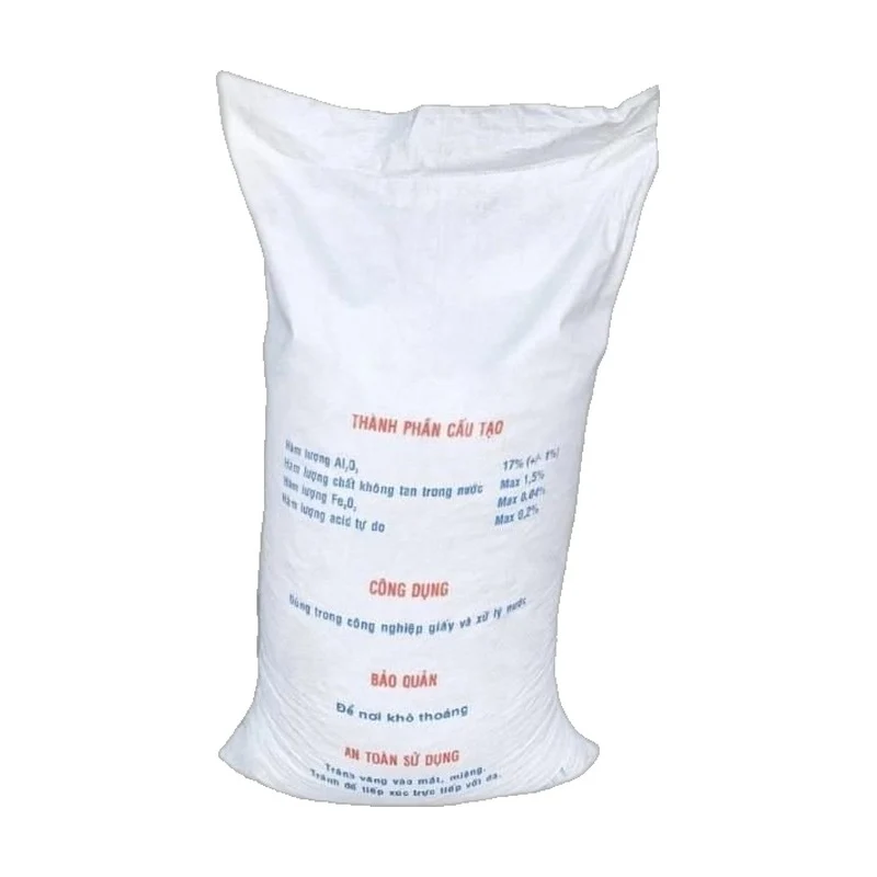 Phèn nhôm sunfat Al2(SO4)3.17H2O 17%, Việt Nam, 50kg/bao.