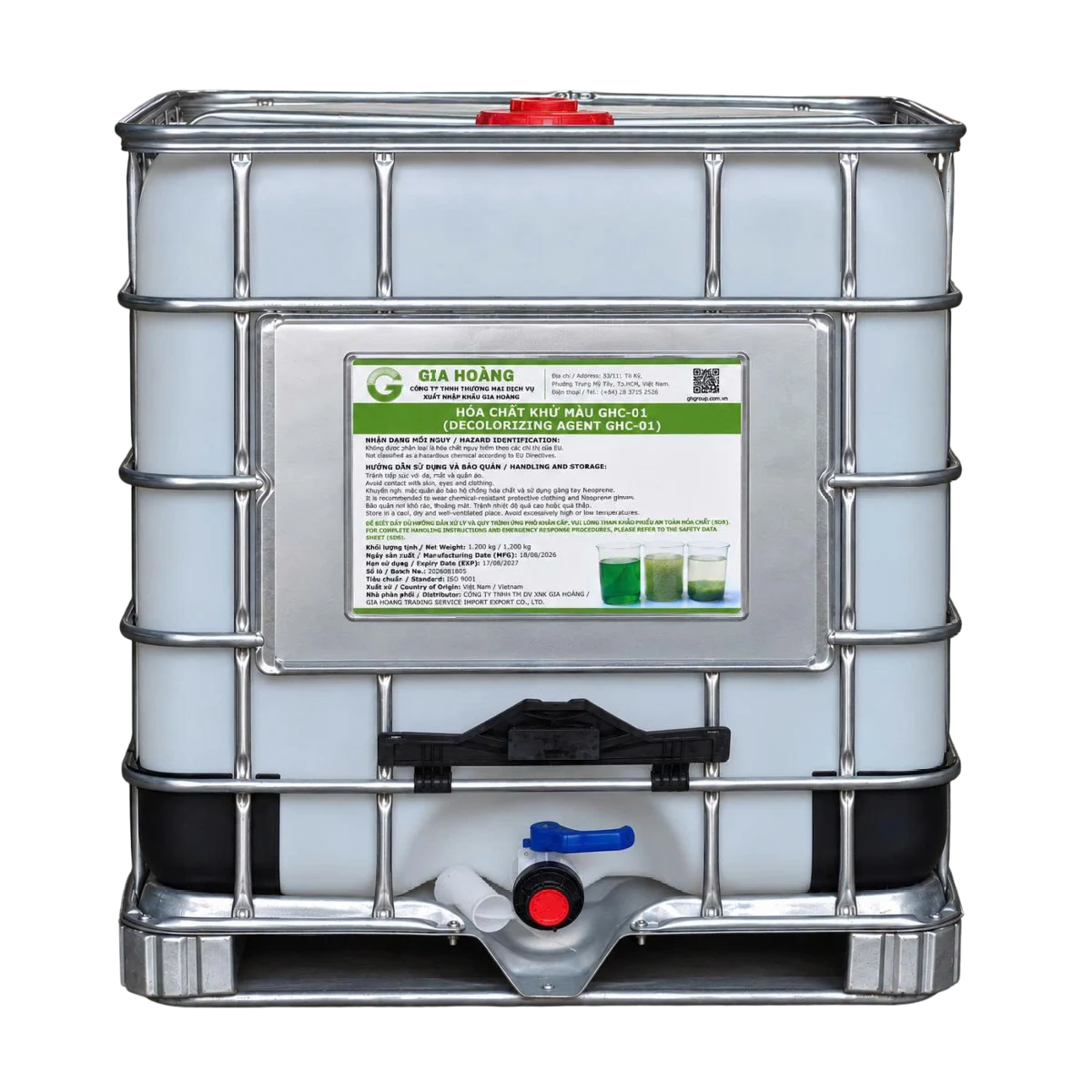 Hóa chất khử màu, phá màu nước thải Decolorizing Agent GHC-01