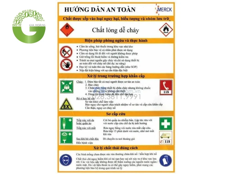 Bảng chỉ dẫn an toàn hóa chất