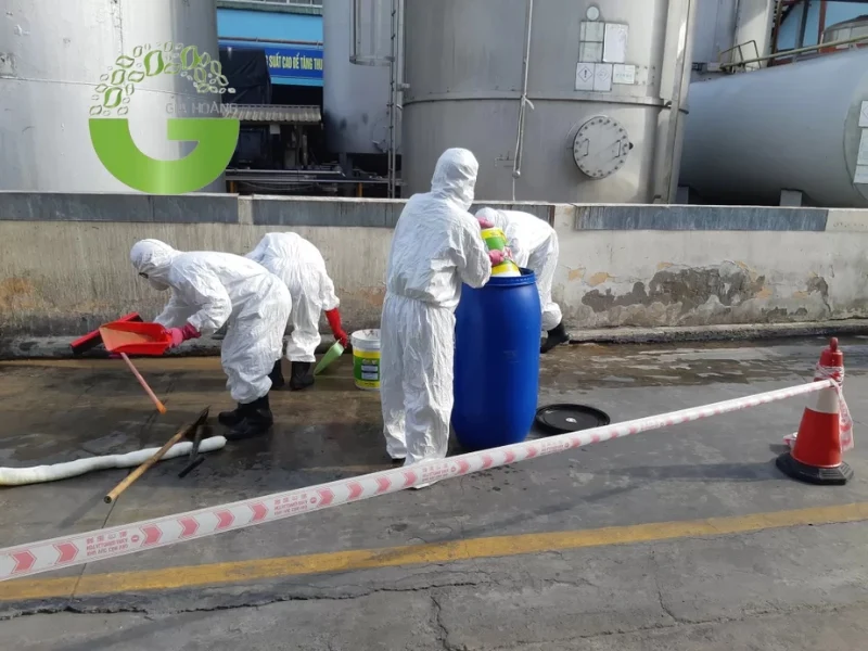 Biện pháp xử lý sự cố xảy ra do rò rỉ Kali hydroxit