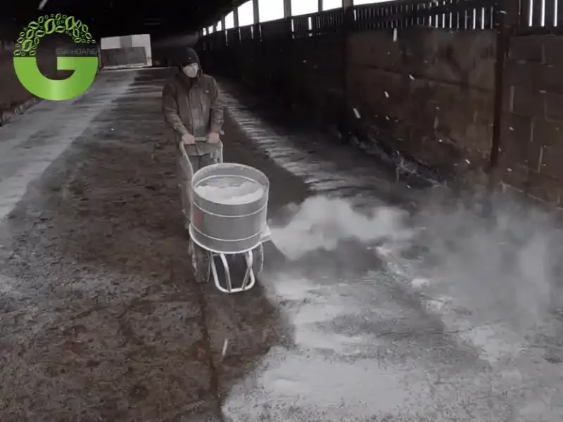 Sử dụng Canxi Hydroxit để khử trùng chuồng trại